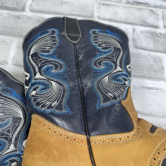 Tierra Blanca Men’s Size 11 Square Toe Leather Pull On Cowboy Western Boots - Picture 12 of 14